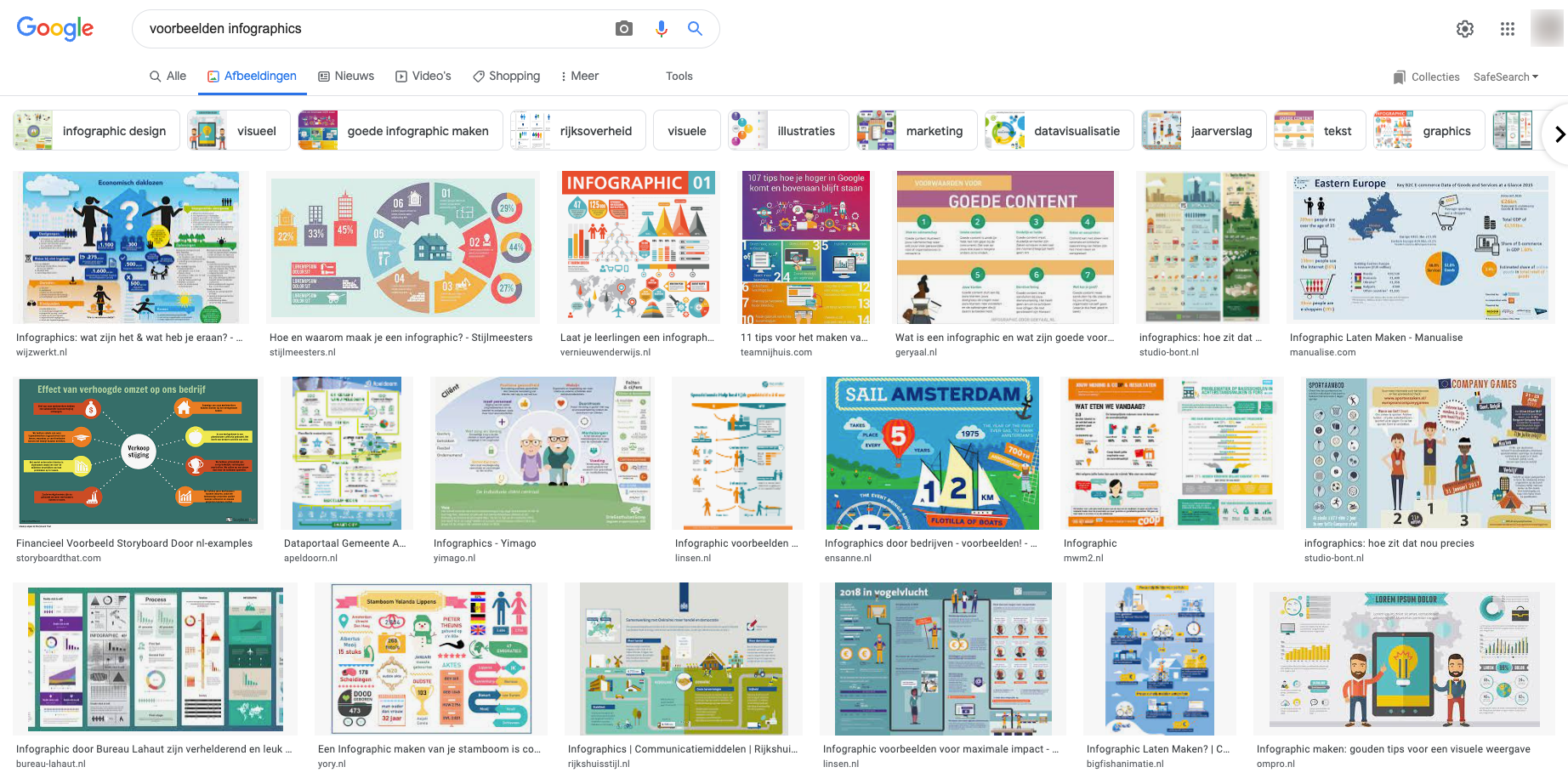 schermafbeelding Google afbeeldingen infographics